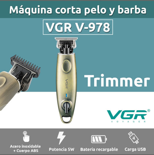 VGR V-978 Professional Hair & Beard Trimmer - Cordless USB Rechargeable