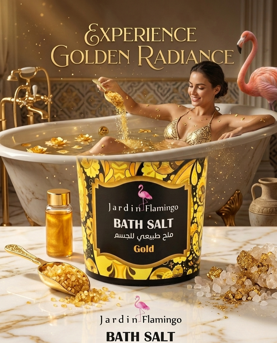 Jardin Flamingo Natural Bath Salt – Gold 800g