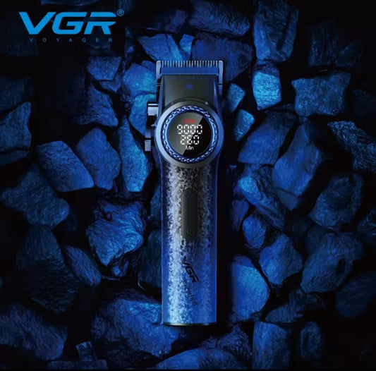 VGR V-001 Voyager 'Blue Edition' Professional Hair Clipper with Spot LED Light