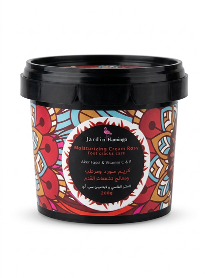 Jardin Flamingo Rosy Moisturizing Cream & Foot Cracks Care - Aker Fassi & Vitamin C & E (200g)