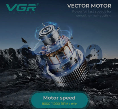 VGR V-668 Professional Hair Clipper with Vector Motor