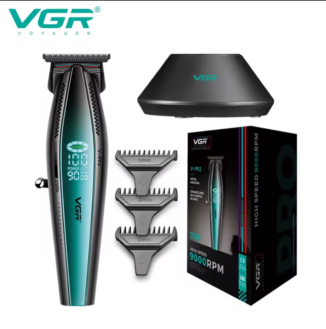 VGR V-992 Professional Precision Hair Trimmer with Metal Housing and Charging Base