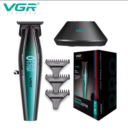 VGR V-992 Professional Precision Hair Trimmer with Metal Housing and Charging Base