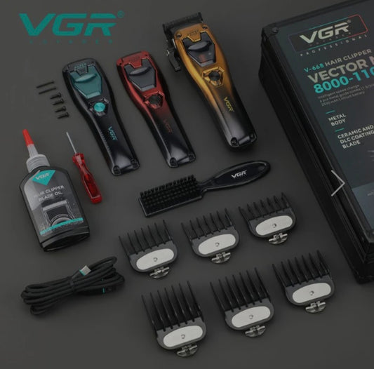 VGR V-668 Professional Hair Clipper with Vector Motor