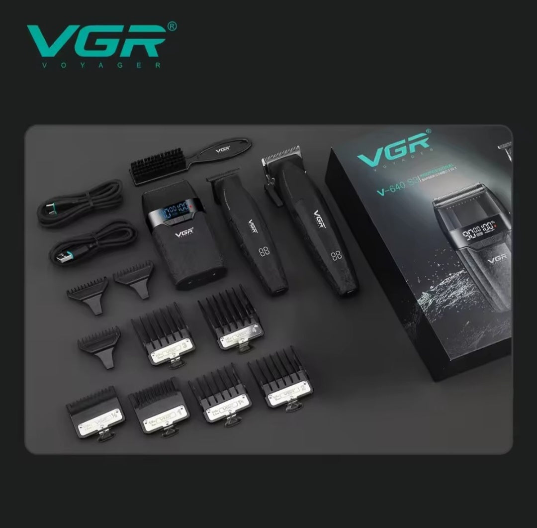 VGR V-640 S3 Professional 3-in-1 Barber Combo Set