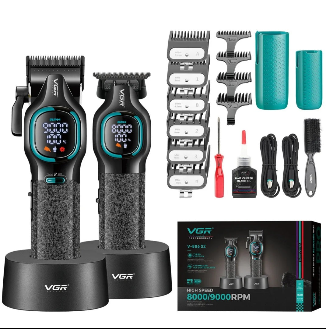 VGR V-686 S2 Professional Hair Clipper and Trimmer Combo Grooming Kit