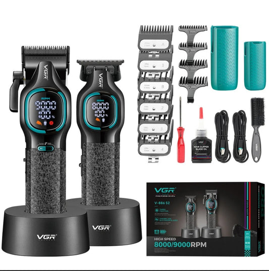 VGR V-686 S2 Professional Hair Clipper and Trimmer Combo Grooming Kit