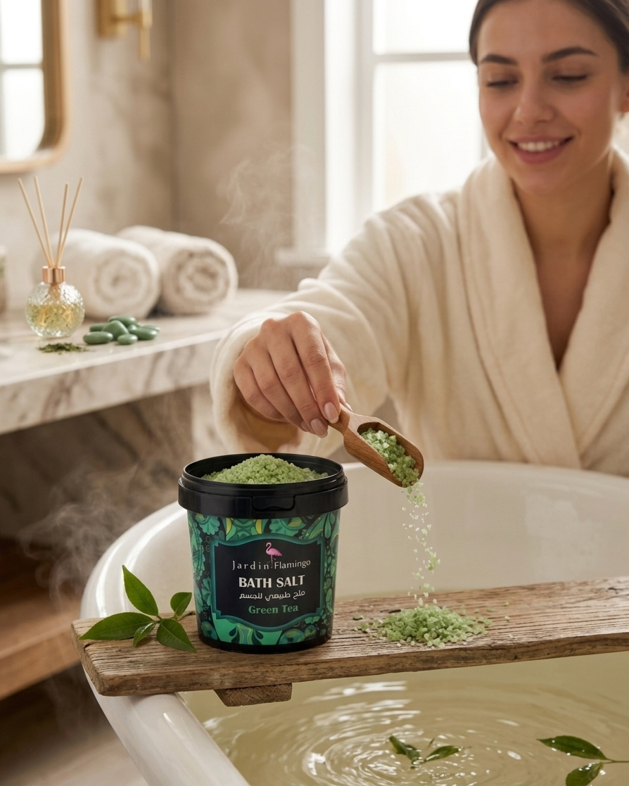Jardin Flamingo Natural Bath Salt - Green Tea 800g