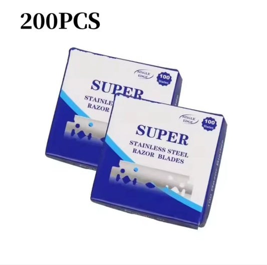 SUPER Stainless Steel Professional Razor Blades for Barber Shaving - Al Dubaia - Luxury Grooming