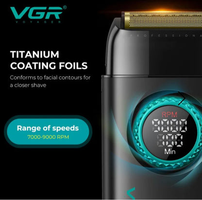 VGR Stepless Pro 3-in-1 Professional Barber Combo Kit with Super Power BLDC Motor