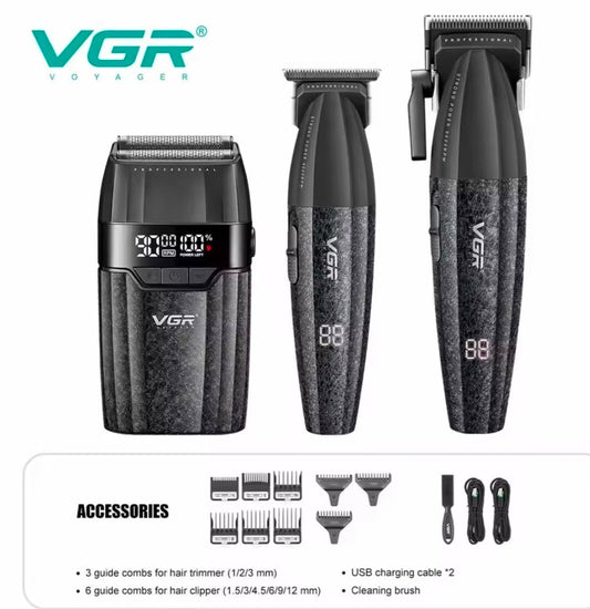 VGR V-640 S3 Professional 3-in-1 Barber Combo Set