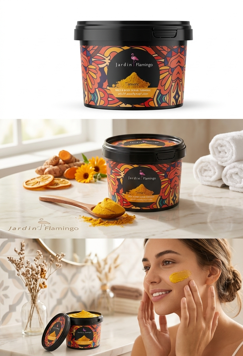 Jardin Flamingo Face & Body Scrub - Turmeric