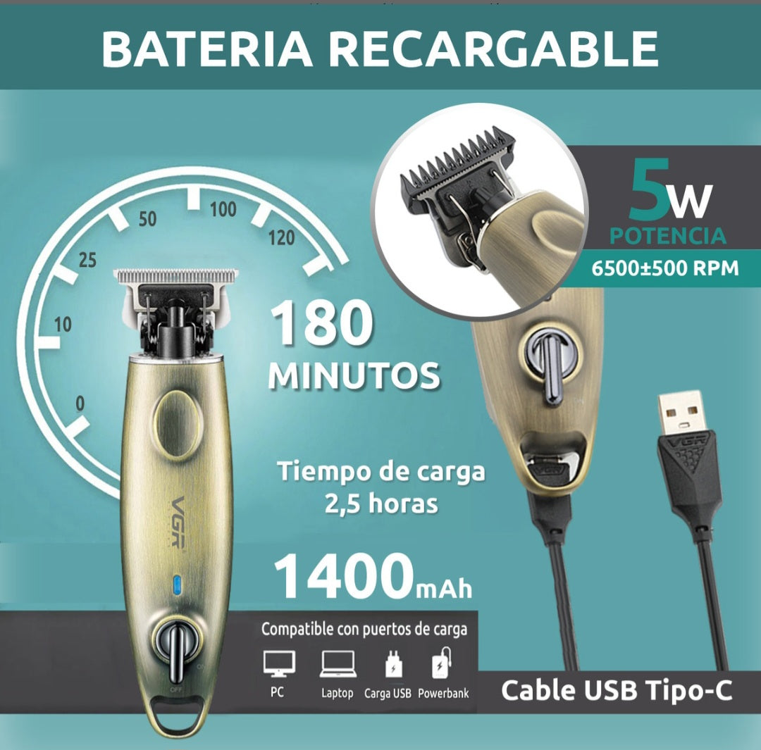 VGR V-978 Professional Hair & Beard Trimmer - Cordless USB Rechargeable