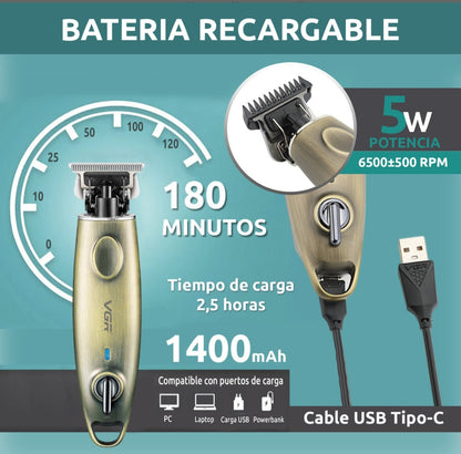 VGR V-978 Professional Hair & Beard Trimmer - Cordless USB Rechargeable