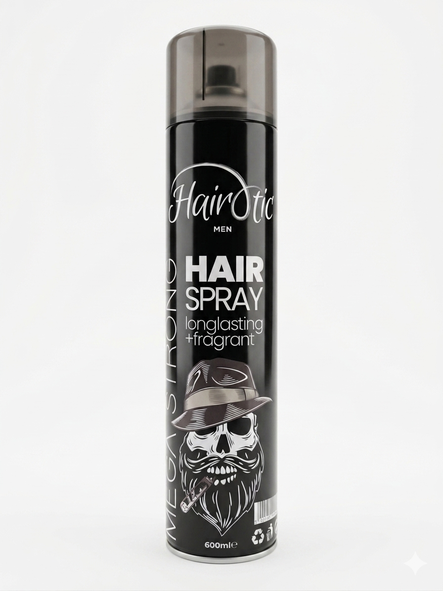 Hair Spray. Mega Strong  (600ml) – Professional Long-Lasting Hold & Masculine Fragrance(Dubai Edition)