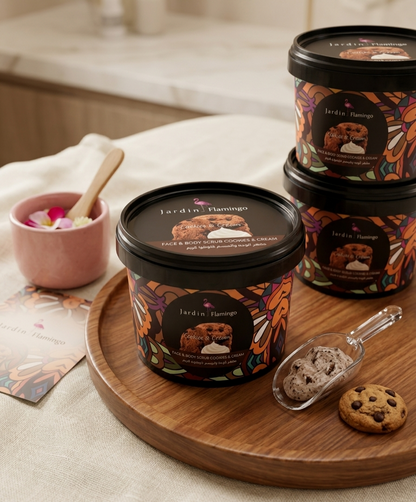 Jardin Flamingo Face & Body Scrub - Cookies & Cream