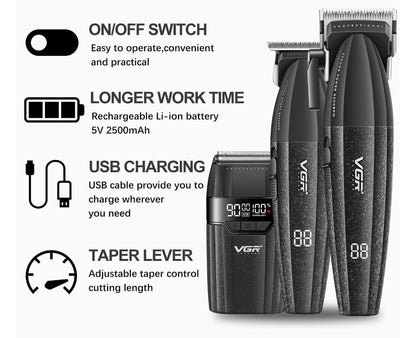 VGR V-640 S3 Professional 3-in-1 Barber Combo Set