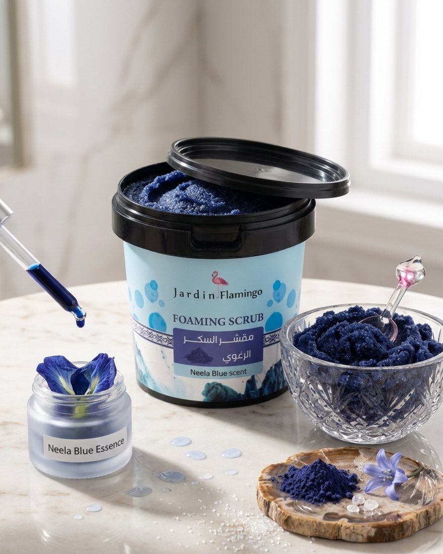 Jardin Flamingo Foaming Sugar Scrub – Neela Blue Scent