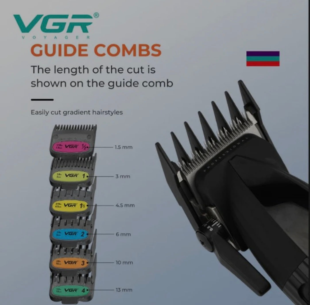 VGR V-889C Professional Hair Clipper with Turbocharger and LED Display