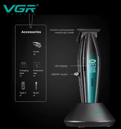 VGR V-992 Professional Precision Hair Trimmer with Metal Housing and Charging Base