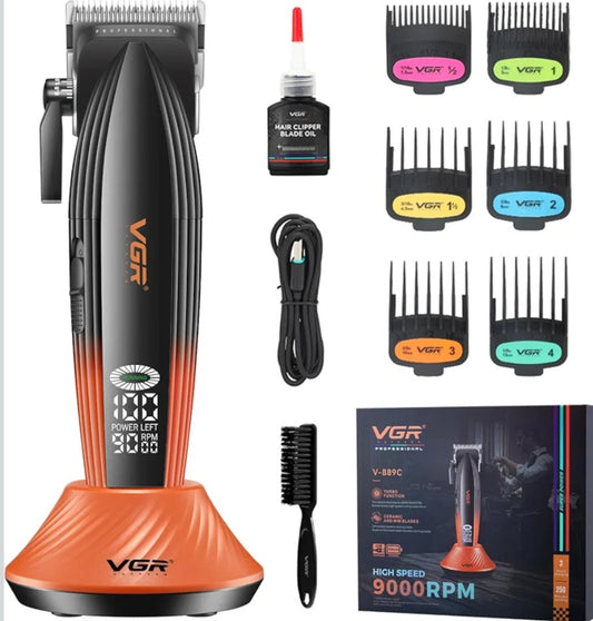 VGR V-889C Professional Hair Clipper with Turbocharger and LED Display